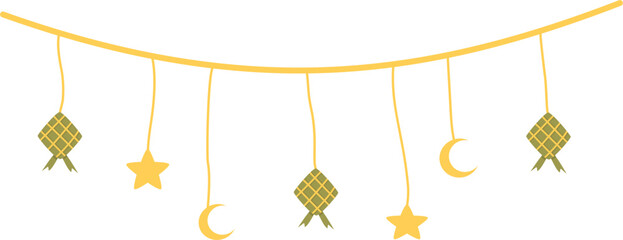 Eid Mubarak Decoration Illustration 