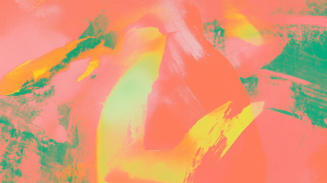 Vibrant abstract grunge texture with peach and yellow overlay for creative design