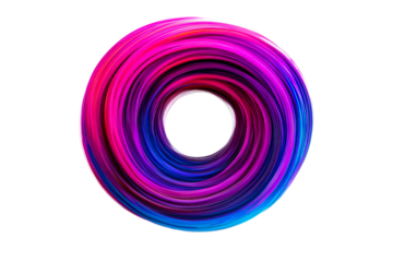 Vibrant circular design with colorful swirling gradient patterns