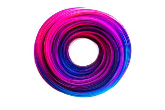 Vibrant circular design with colorful swirling gradient patterns