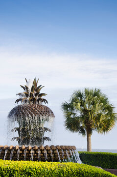 Iconic Pineapple Fountain at Waterfront Park