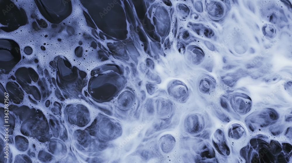 Aufkleber Abstract chaos with moonlike gray texture in dynamic fluid art design