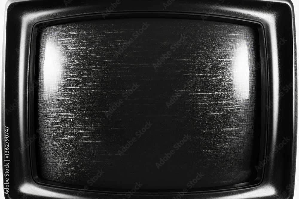Poster Vintage analog tv static screen pattern for retro design projects