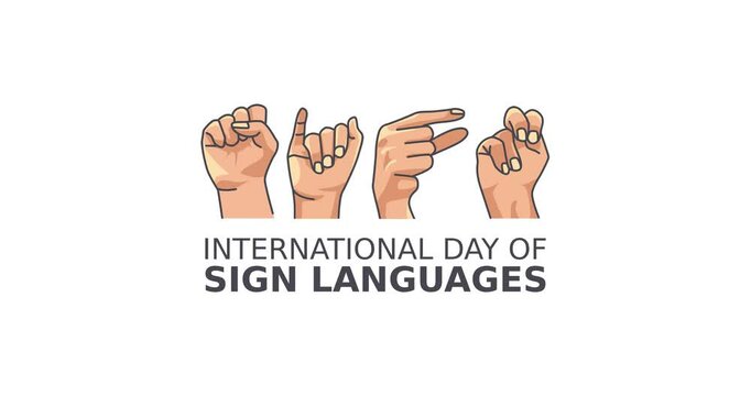 international day of sign languages motion video, ideal for international day of sign languages celebration