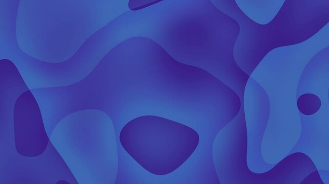 Abstract blue and purple fluid shapes. Dynamic layers of blue and purple fluid shapes create a modern abstract background and video animasi background