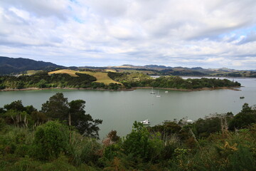 Fototapeta premium Rangikapiti Pa Historic Reserve is located in Coopers Beach on the southern side of Doubtless Bay in Northland, New Zealand