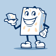 nougat cartoon mascot vector character
