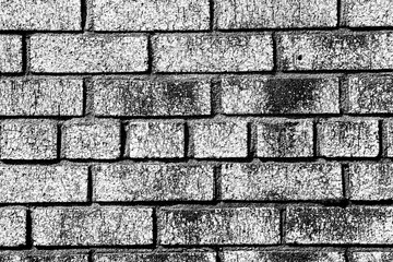 Black and white brick texture worn grunge background
