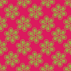 Printable flowers pattern pink background for textile
