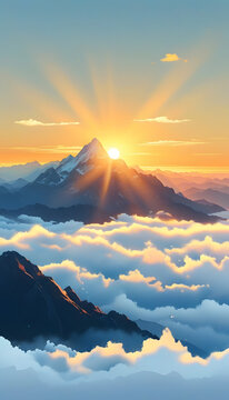 Mountain Peak Sunset