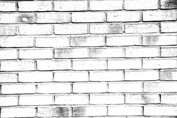 Black and white brick texture worn grunge background
