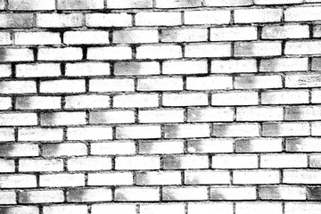 Black and white brick texture worn grunge background
