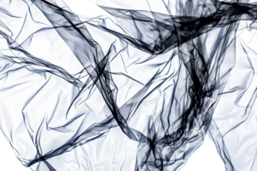 Exploration of abstract textures with black transparent fabric