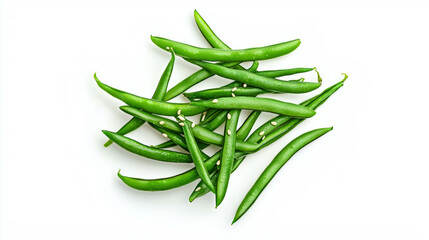 Fototapeta premium Fresh green sword bean salad concept for culinary presentation and healthy diet