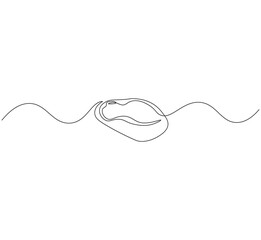 Mouse outline drawing illustration. Continuous line draw mouse for laptop, pc vector.