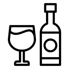 Italian Wine Bottle Icon