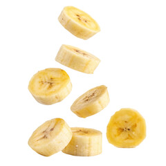 Banana Slices: Food Photo isolated on transparent background