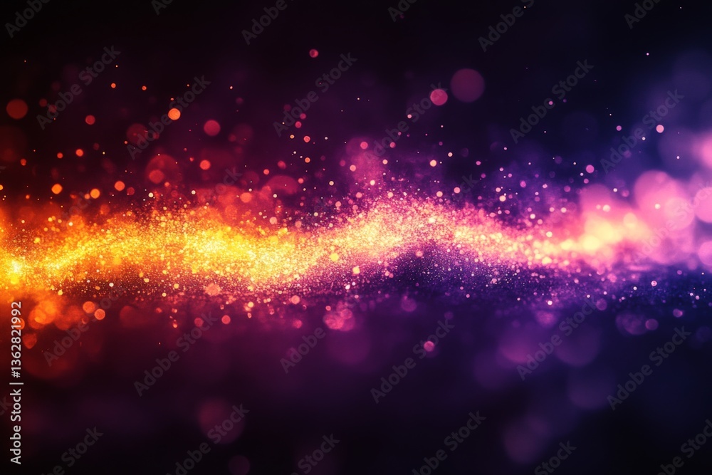 Aufkleber vivid cosmic wave of colors blending in a mesmerizing display of light and energy at night