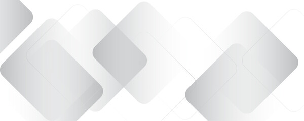 Modern and minimal concept white and gray abstract square pattern background. Elegant  geometric background with copy space template design for business, presentation, banner.