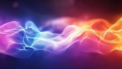 Abstract glowing waves of vibrant color