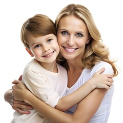 Happy mother and daughter portrait enjoying togetherness