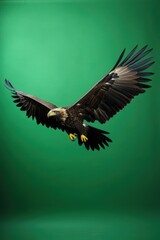 Obraz premium Majestic eagle soaring gracefully in flight