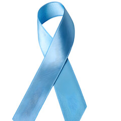 Light Blue Ribbon: Prostate Cancer isolated on transparent background