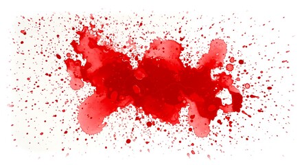 Abstract stains, splashes of real blood isolated on white background
