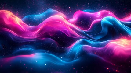 Obraz premium Vibrant nebula of colors with celestial dust evoking dreamlike landscape