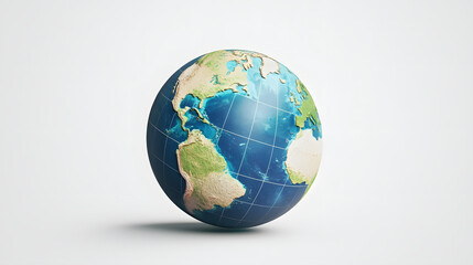 An abstract illustration of a globe with a focus on North America, showcasing a modern, stylized world map with artistic elements emphasizing the continent.

