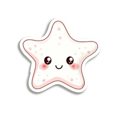 Cute smiling starfish cartoon art illustration element