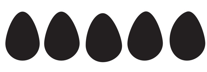 Easter Egg vector Icon. Flat style egg icon set. Vector illustration.