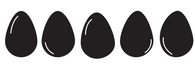 Easter Egg vector Icon. Flat style egg icon set. Vector illustration.