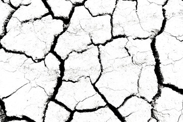 Texture soil dry crack background pattern of drought lack of water of nature white black old broken.