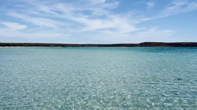 Turquoise water in a bay on the Venezuelan island of Cubagua