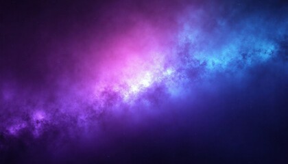 Fototapeta premium A breathtaking cosmic scene depicting a vibrant nebula or galaxy. The image showcases a stunning blend of purple, pink, and blue hues swirling together in a celestial dance. 