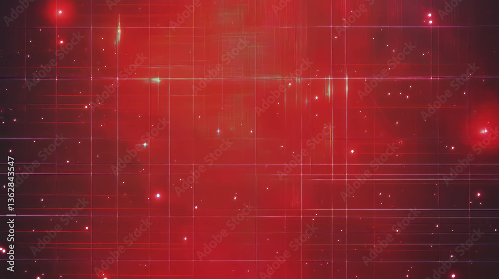 Poster Vibrant red textured background with abstract light patterns for digital design