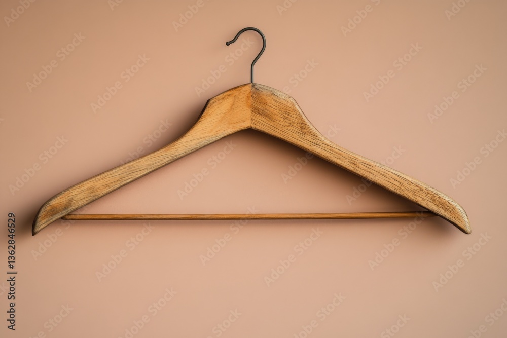 Leinwandbilder wooden hanger against a neutral backdrop emphasizing simplicity and functionality in interior design