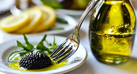 White ceramic plate with truffle pasta and grated cheese garnished with herbs under warm lighting representing gourmet Italian cuisine for culinary product photography in food styling concept