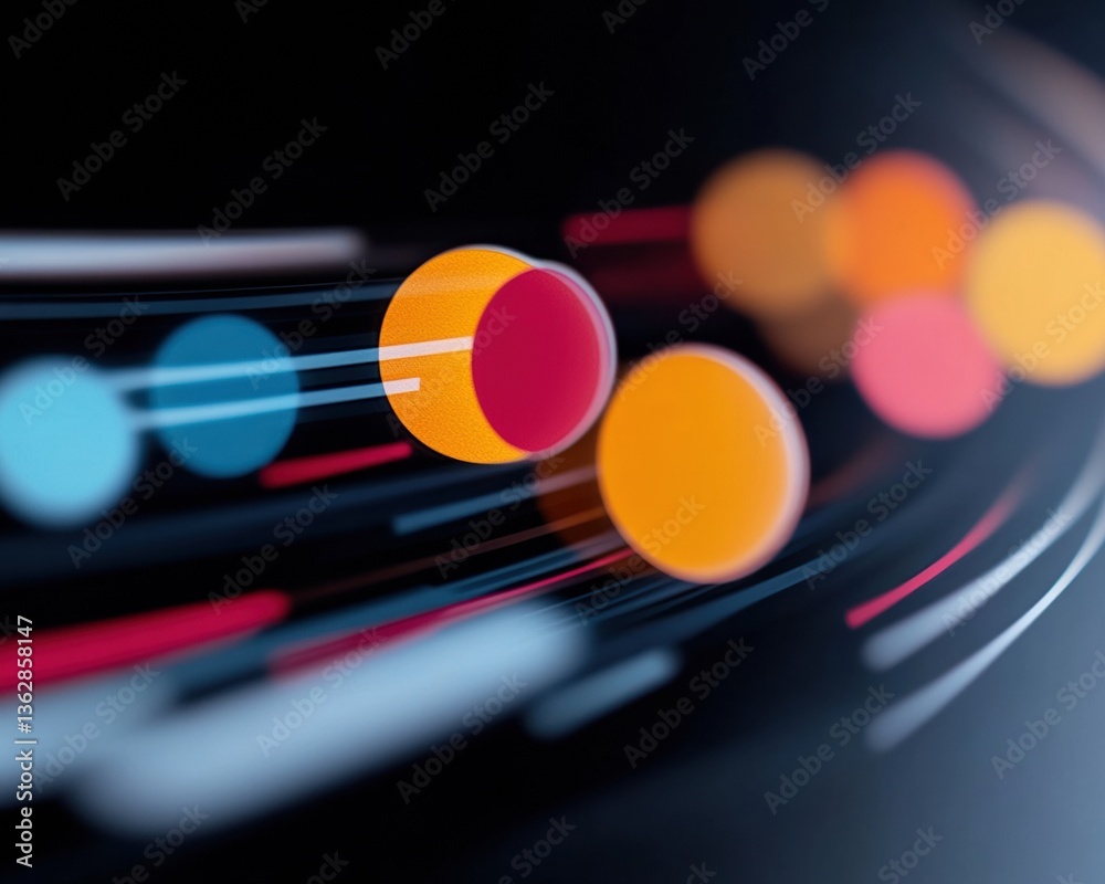 Poster Velocity Analytics Dynamic Motion Design with Vibrant Circular Infographics - Next-Gen Data Visualization for Innovative Tech Marketing Strategies