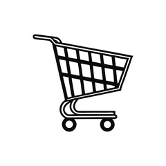 Black and White Shopping and Sale Icons Set Discount Bags, Sale Tag, and Cash Register Vector Illustration .