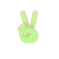 Obraz premium The image features a glossy hand gesture representing the 