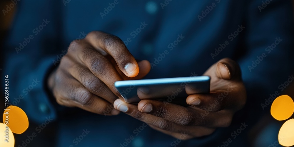 Aufkleber emerging digital connectivity minimalist dark mode mobile interaction showcasing gen z tech engageme