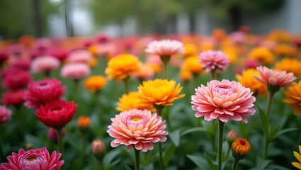 Explore a Flat Vector Illustration of Beautiful Blooming Flowers Showcasing Botanical Diversity