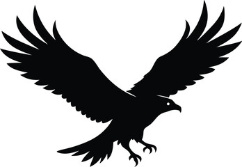 flaying eagle silhouette,eagle icon clip art