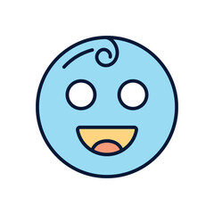 Baby emoticon Vector icon