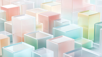Obraz premium Abstract geometric shapes in pastel colors