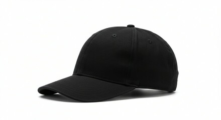 black baseball hat with white clean background