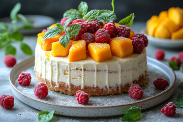 yoghurt mango cake