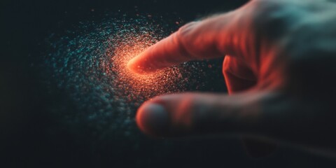 Future-Ready Interaction AI-Powered Digital Transformation Visualizing Innovative Tech Engagement with Immersive Particle Connectivity and Futuristic User Experience